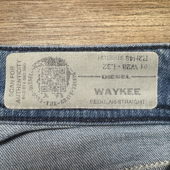 Diesel Jeans Men 28x32 Blue Waykee Straight Leg Stretch Denim Modern Pants R2H48 - Picture 6 of 13